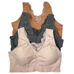 Daisy Fuentes Pullover Bralette Bundle of 3 XL